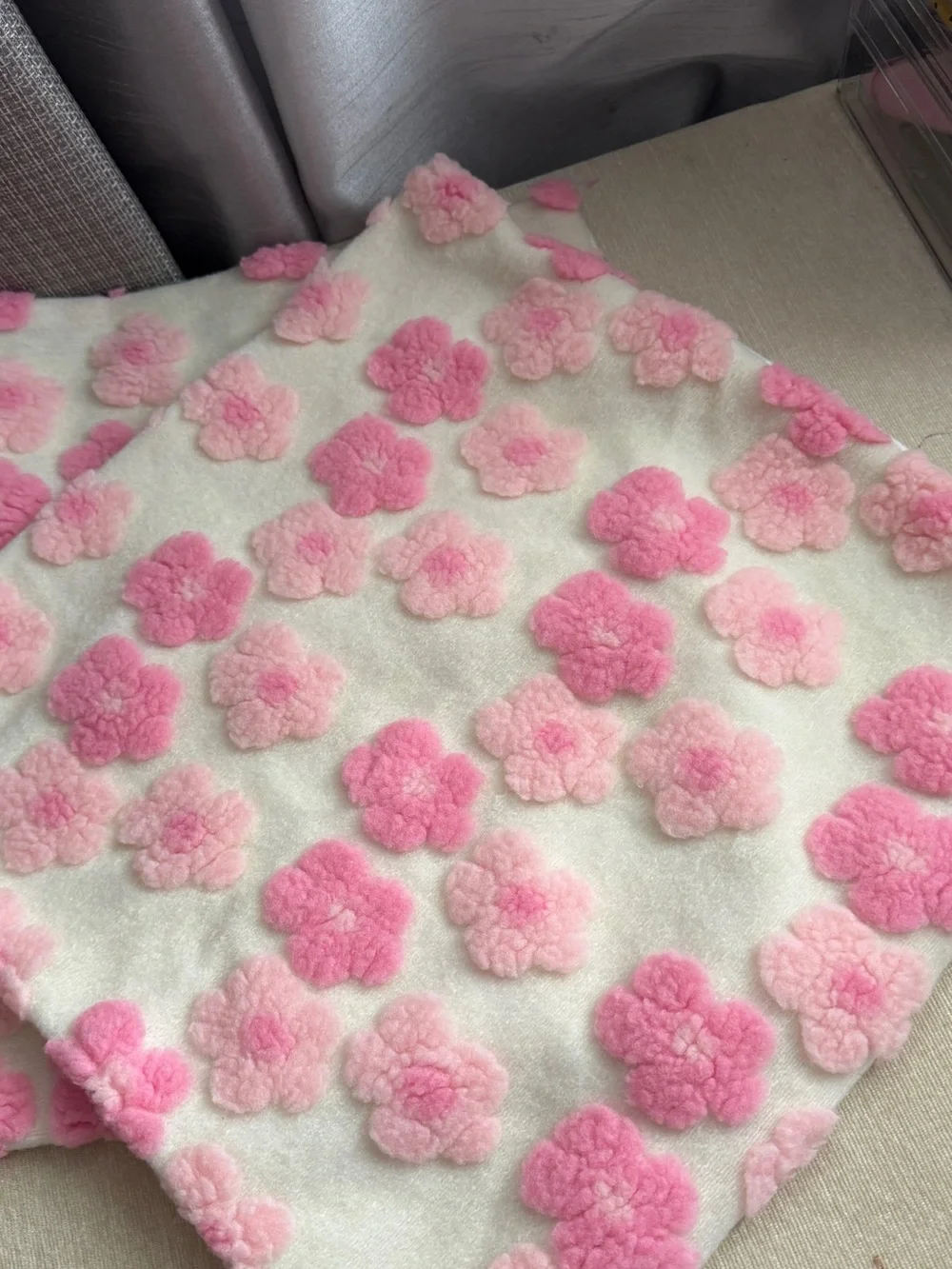 Plush Pink Floral Accent Pillow Set - Brand